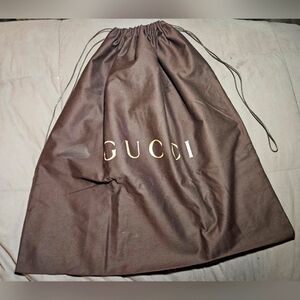 XL Gucci Brown Dust Bag 22" x 23" Drawstring Handbag Cover Pouch Storage Travel